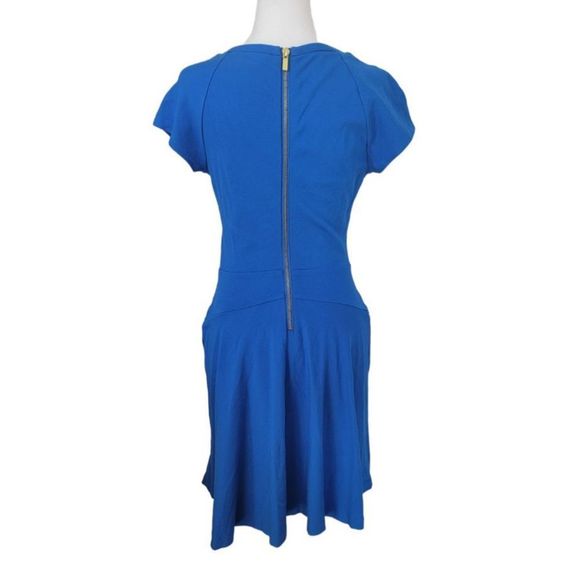 Diane Von Furstenberg Dress Mini Women’s 6 Blue Delyse Zipper Back - Picture 3 of 14